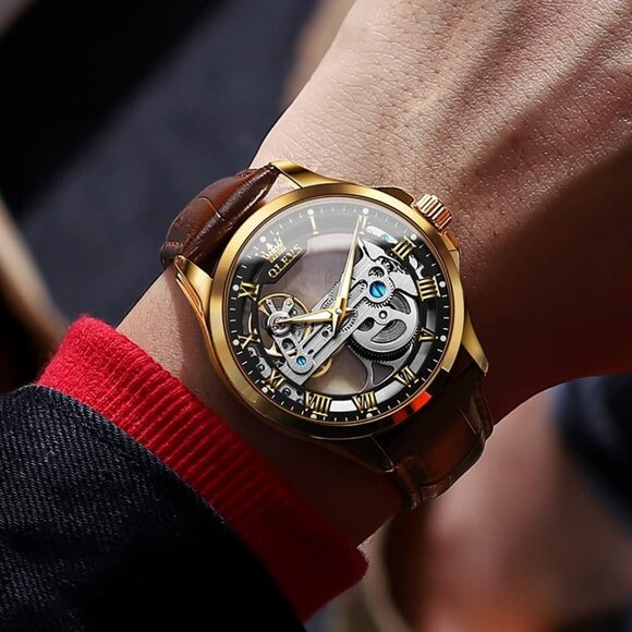 Watches for Men Automatic Mechanical Stainless Steel Waterproof Men Watch - Picture 2 of 9